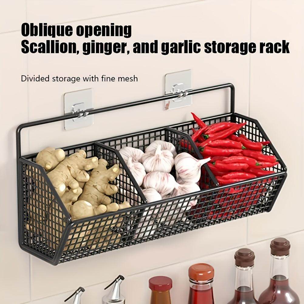 1pc Durable Wall-Mounted Kitchen Storage Basket - My Store