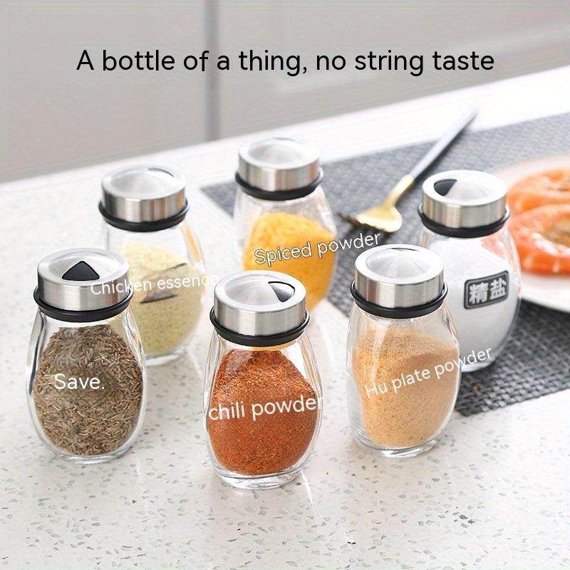 360° Revolving Spice Rack with 6 Glass Jars - My Store