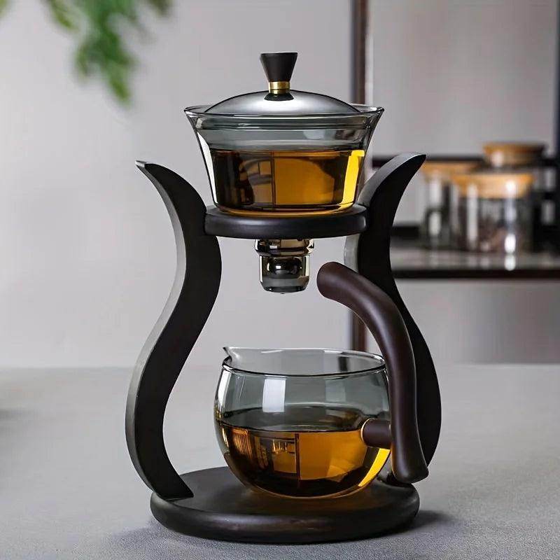 Semi-Automatic Glass Teapot Set with Infuser - My Store