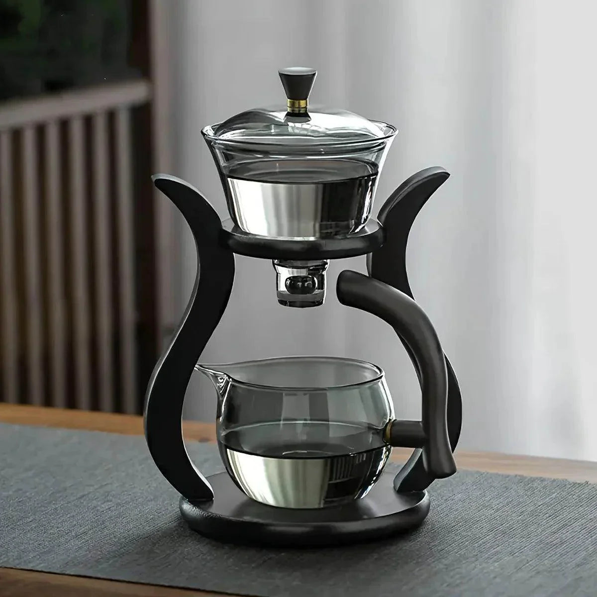 Semi-Automatic Glass Teapot Set with Infuser - My Store
