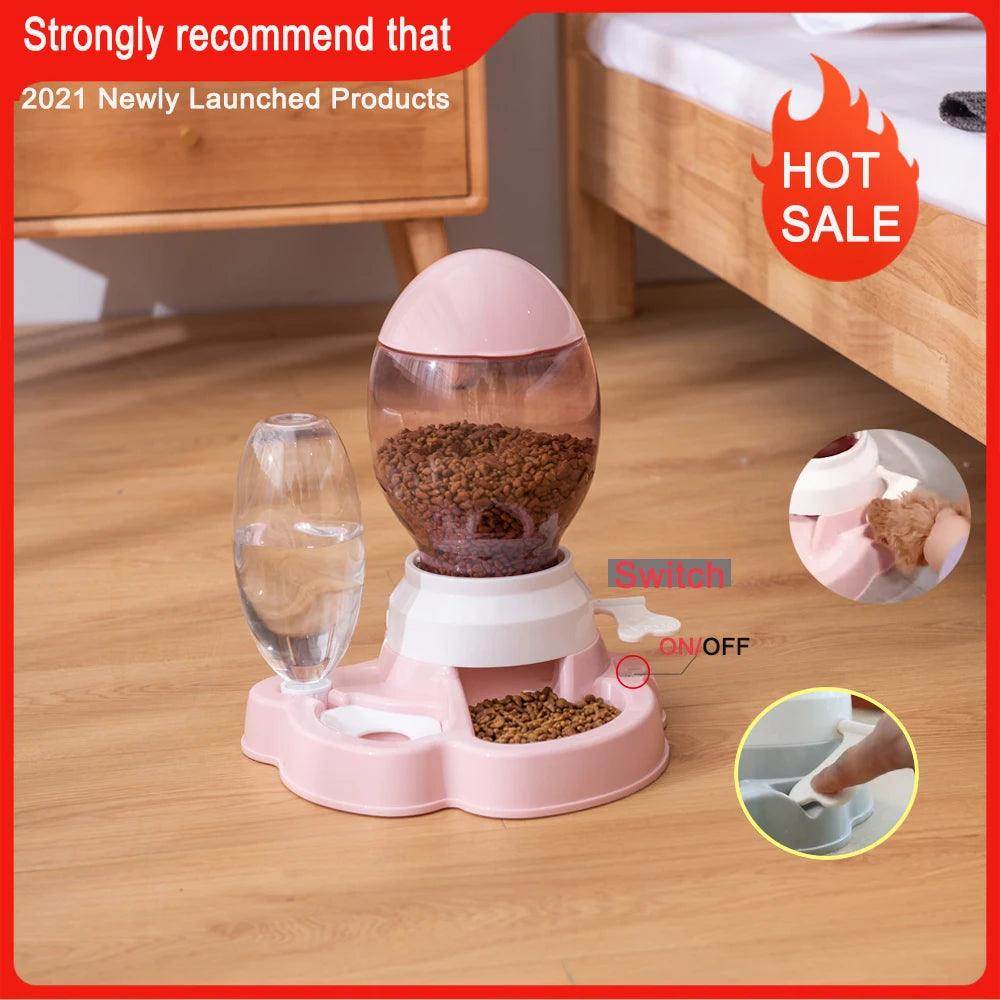 Cat/Dog Feeder Bowl with Automatic Drinking Fountain (1.5L Capacity) - My Store