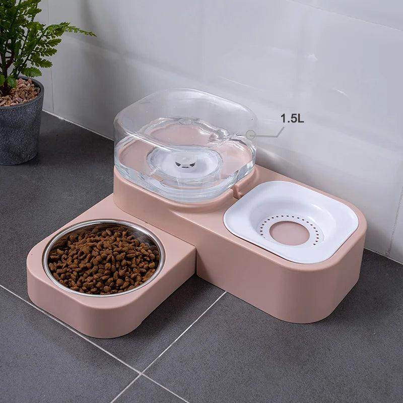 Cat/Dog Feeder Bowl with Automatic Drinking Fountain (1.5L Capacity) - My Store