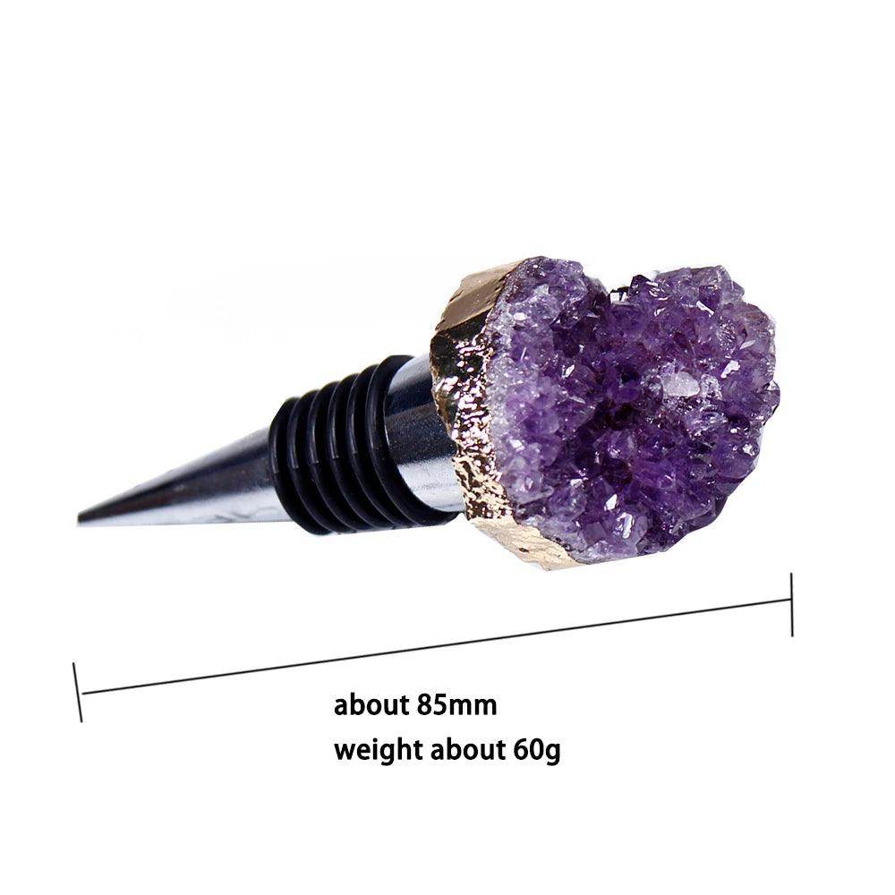 1pc Natural Amethyst Wine Stopper - My Store