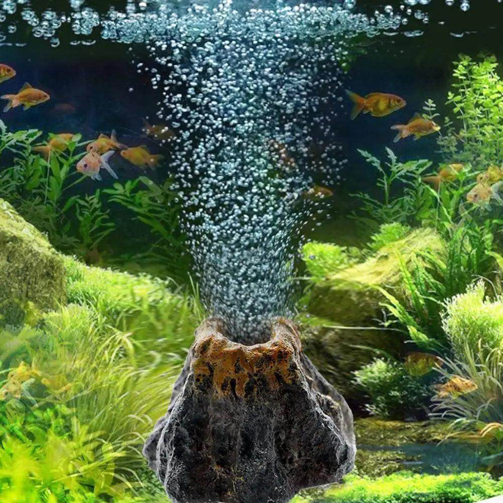 Simulation Volcano Aquarium Aerator Rockery - My Store