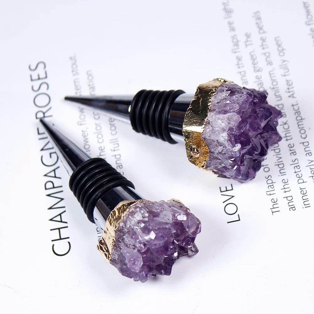 1pc Natural Amethyst Wine Stopper - My Store