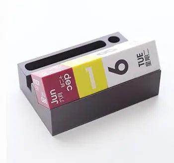 Creative Cube Shape Perpetual Calendar Phone Pen Holder - My Store