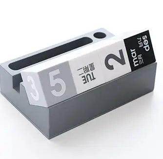 Creative Cube Shape Perpetual Calendar Phone Pen Holder - My Store