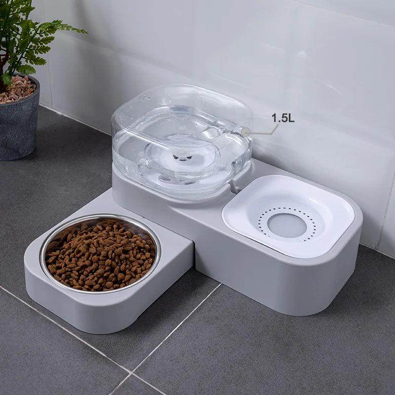 Cat/Dog Feeder Bowl with Automatic Drinking Fountain (1.5L Capacity) - My Store