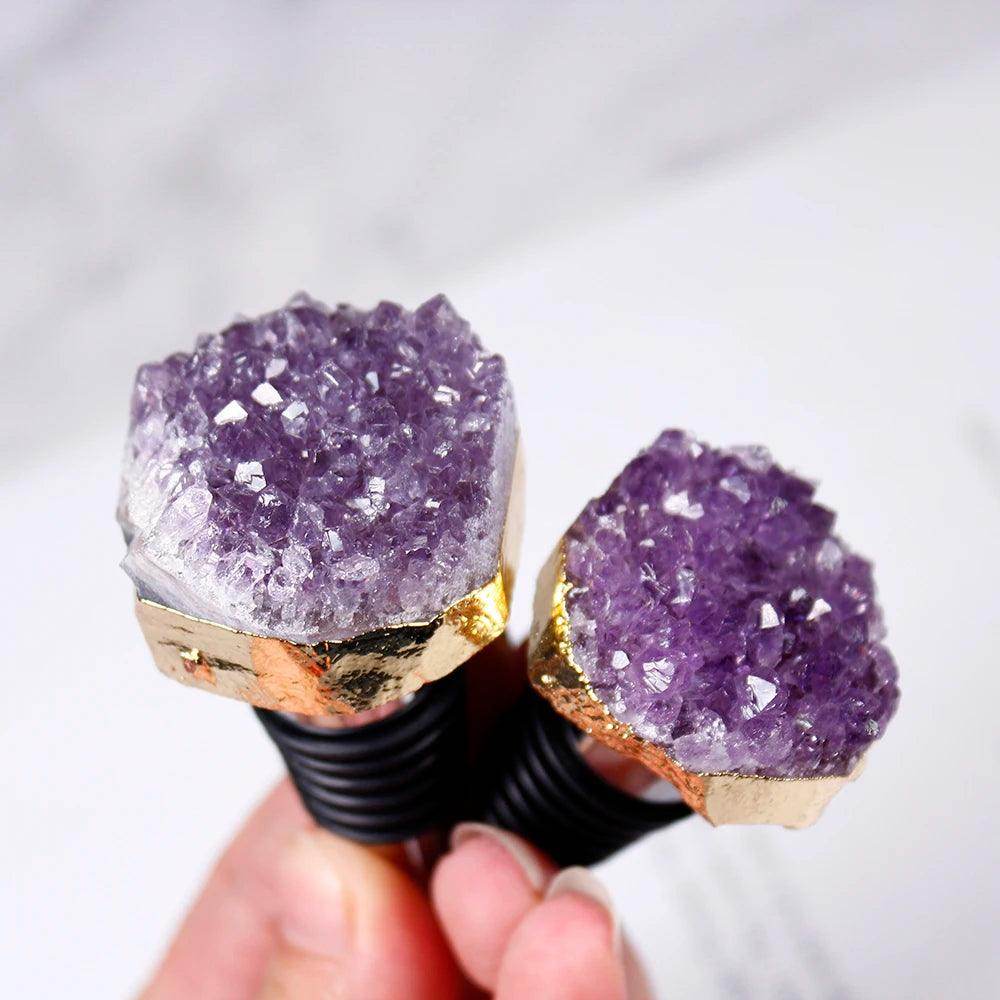 1pc Natural Amethyst Wine Stopper - My Store