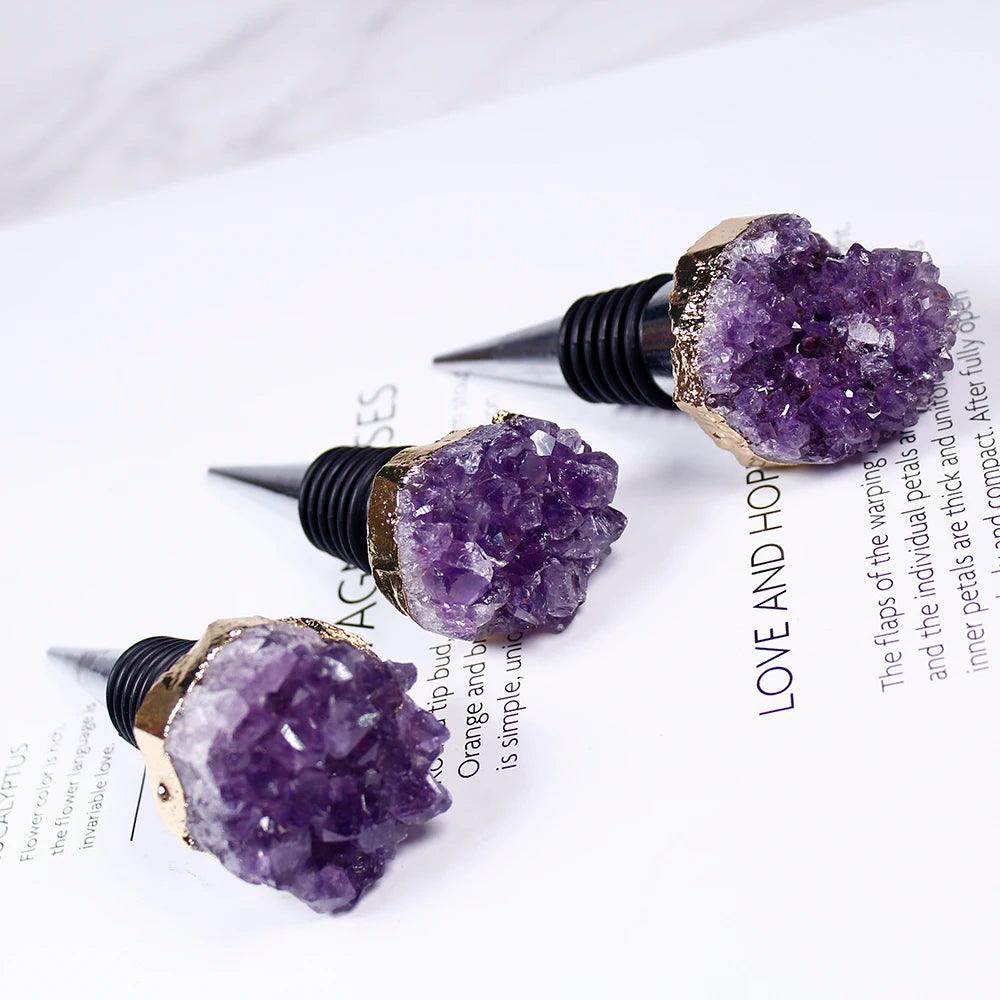 1pc Natural Amethyst Wine Stopper - My Store