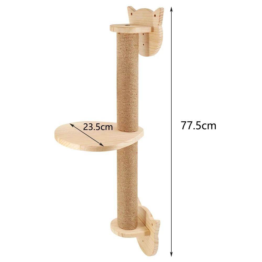 Wall-Mounted Cat Climbing Rope & Wooden Pedals - My Store