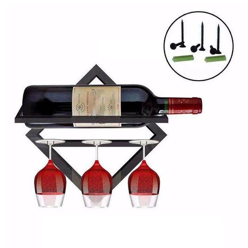 Wall-Mounted Upside Down Wine Rack - My Store
