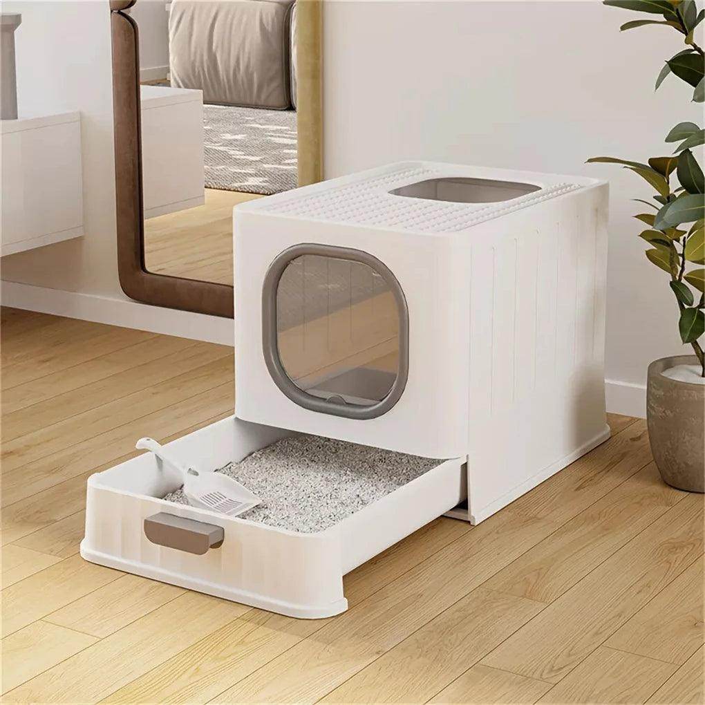 Enclosed Cat Litter Box with Pull-Out Drawer - My Store