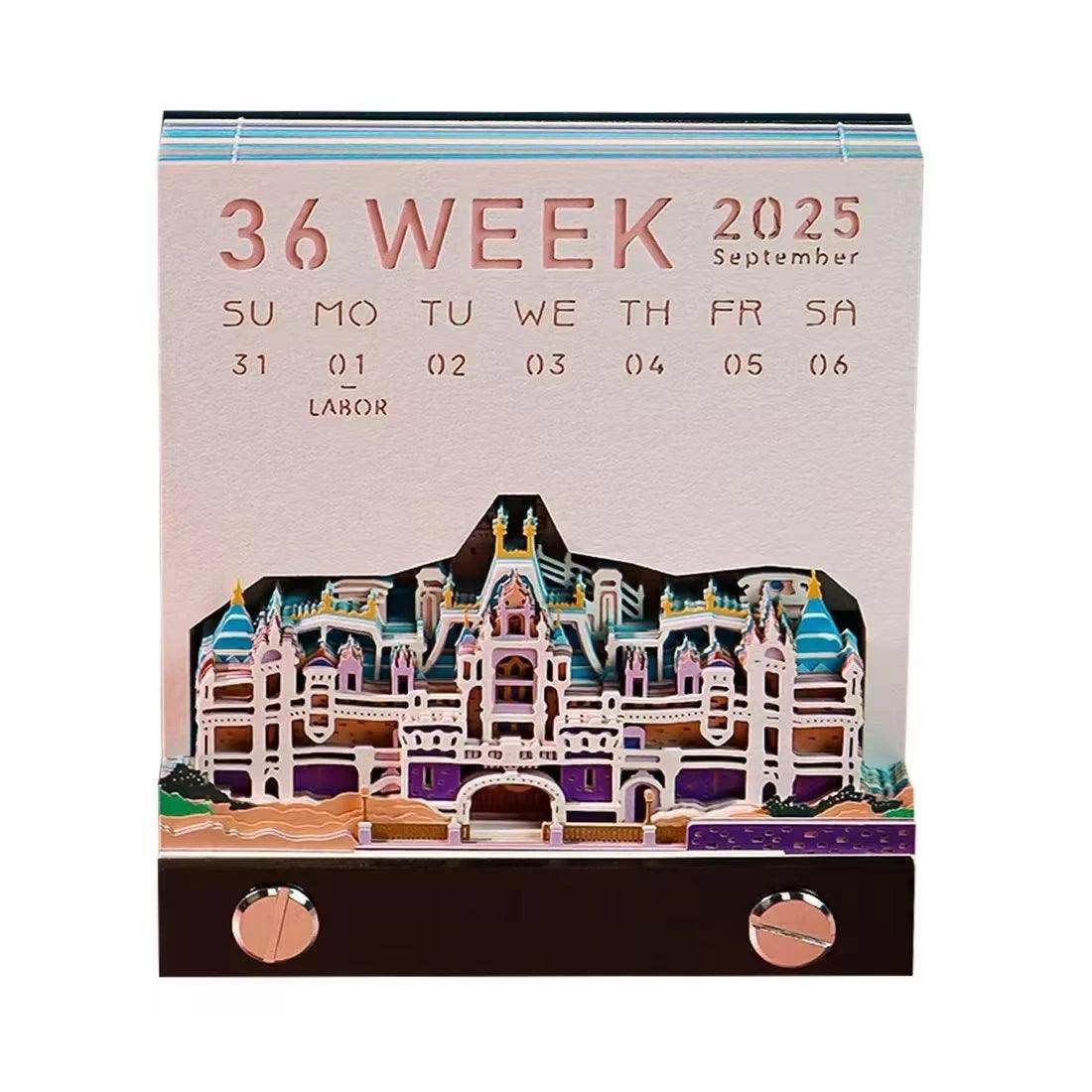 Mystical 3D Desk Calendar Pop-Up Castle - My Store