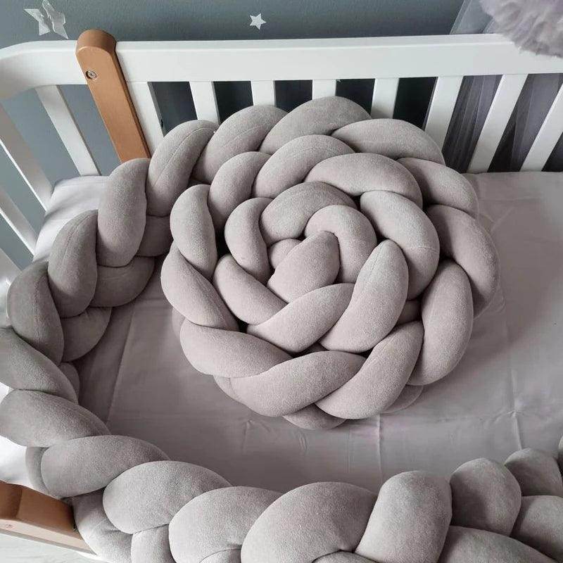 Baby Bumper Bed Braid Knot Pillow - My Store