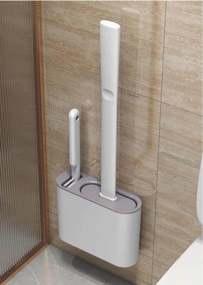 Wall Hanging Silicone Toilet Brush with Holder - My Store