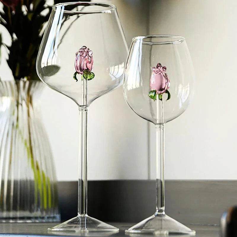 Creative 3D Rose Wine Glass - My Store
