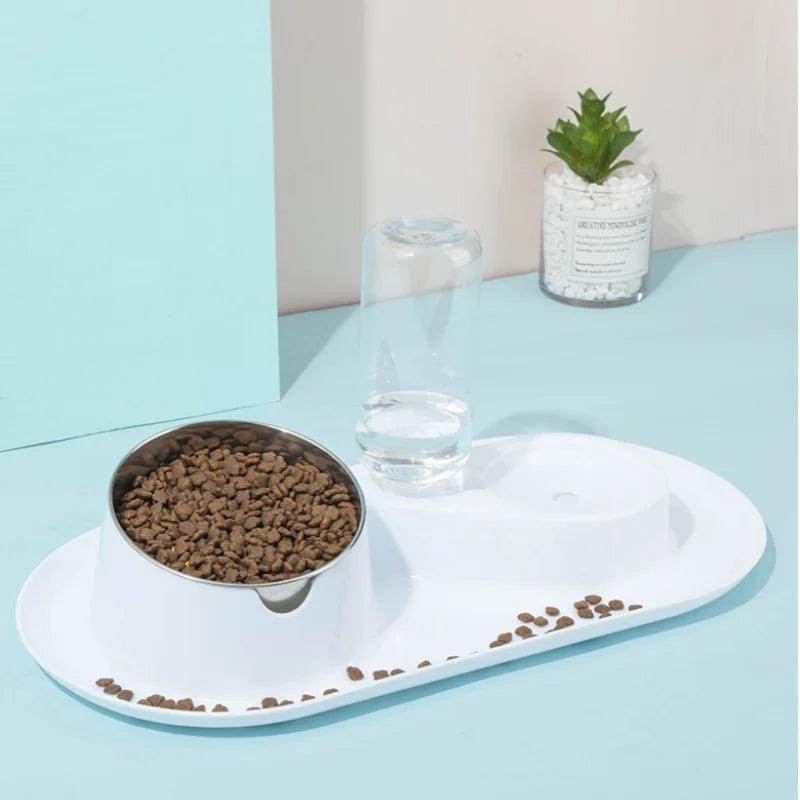 Pet Dual Bowl Dog and Cat Automatic Feeding and Water Dispenser - My Store