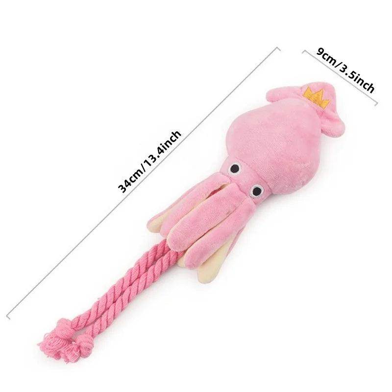 Octopus Plush Rope Squeaky Pet Toy - My Store
