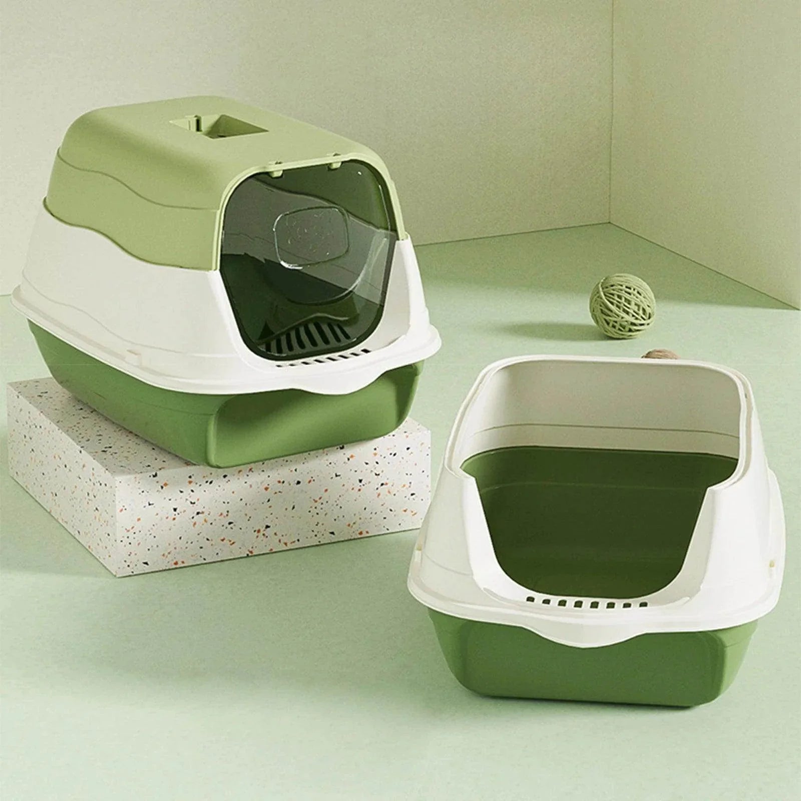 Hooded Cat Litter Box with Scoop - My Store
