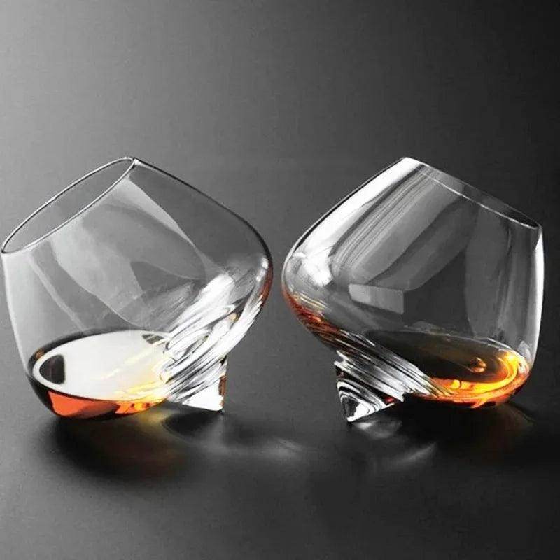 Irregular Rotating Whiskey Glass - My Store