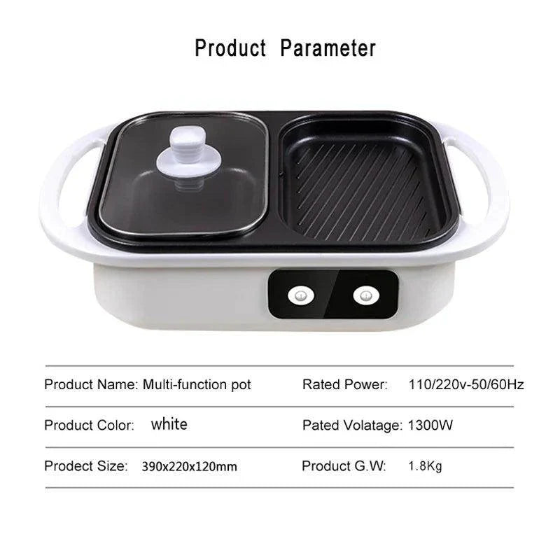 2-in-1 Non-Stick Shabu Grill & Hot Pot - My Store