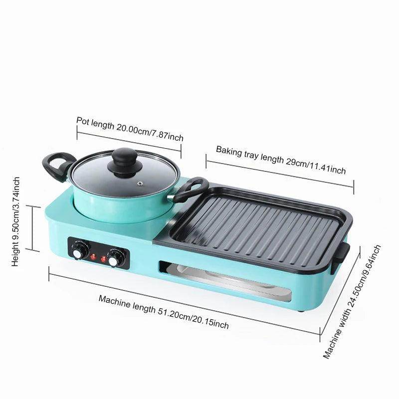 3-in-1 Electric Hot Pot & Grill - My Store