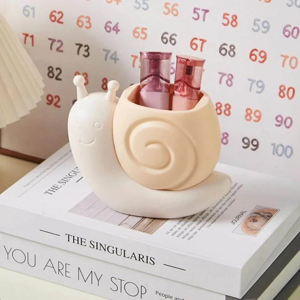 Interesting Snail Pen Holder Student Plastic Pencil Storage Box - My Store