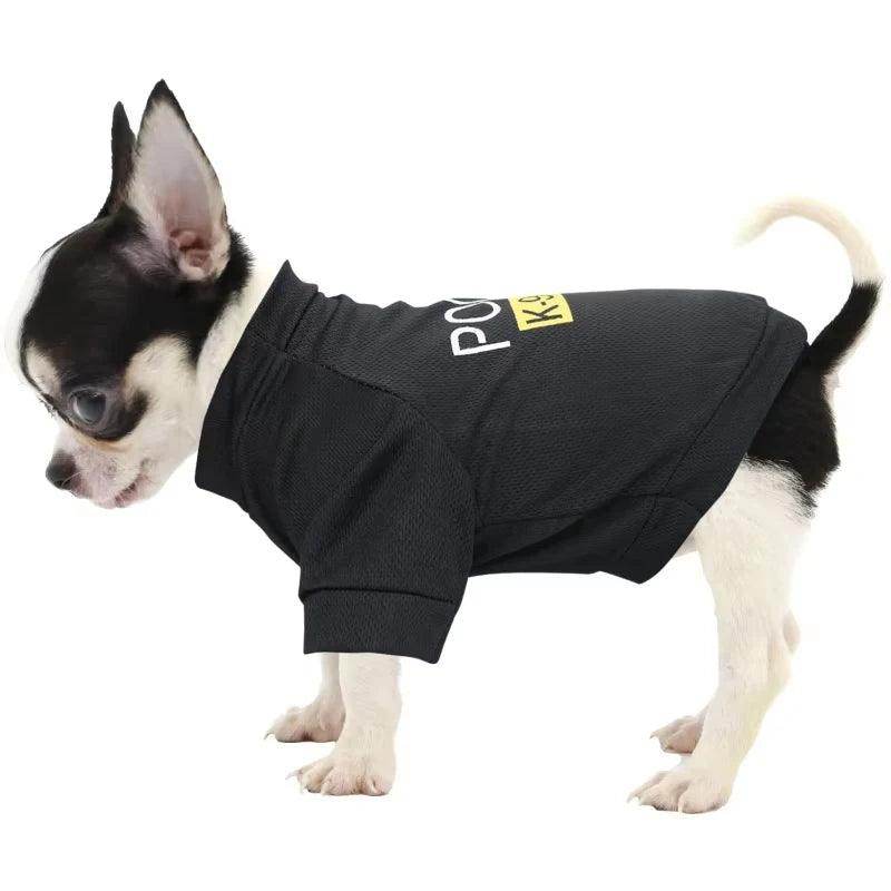 Pet Cats Dogs Cartoon POLICE Print Vest Cats and Dogs Spring Summer Breathable Comfortable For Small and Medium Dog - My Store