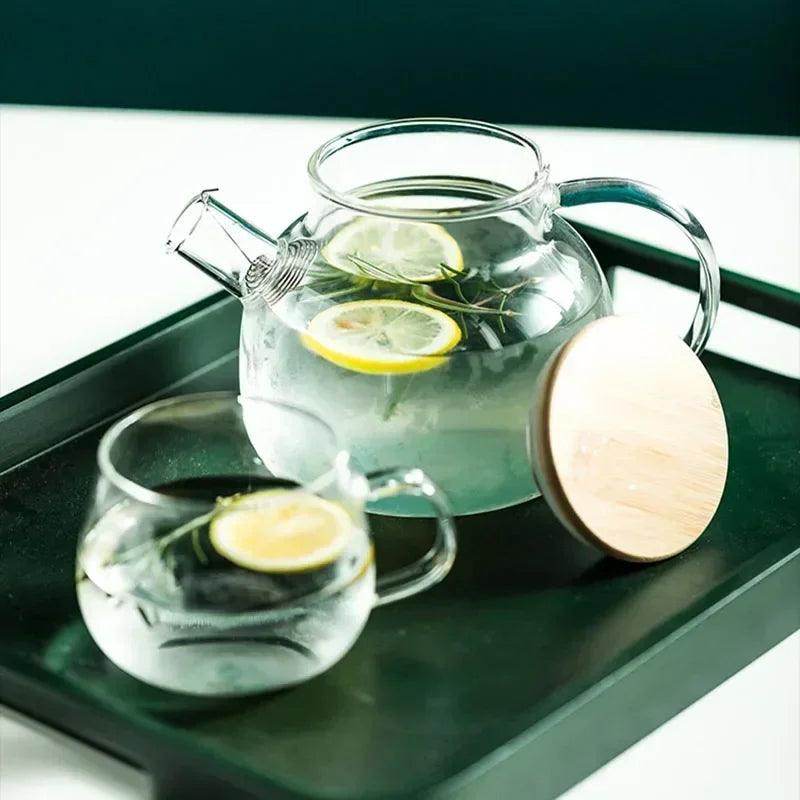 1.8L Transparent Borosilicate Glass Teapot - My Store