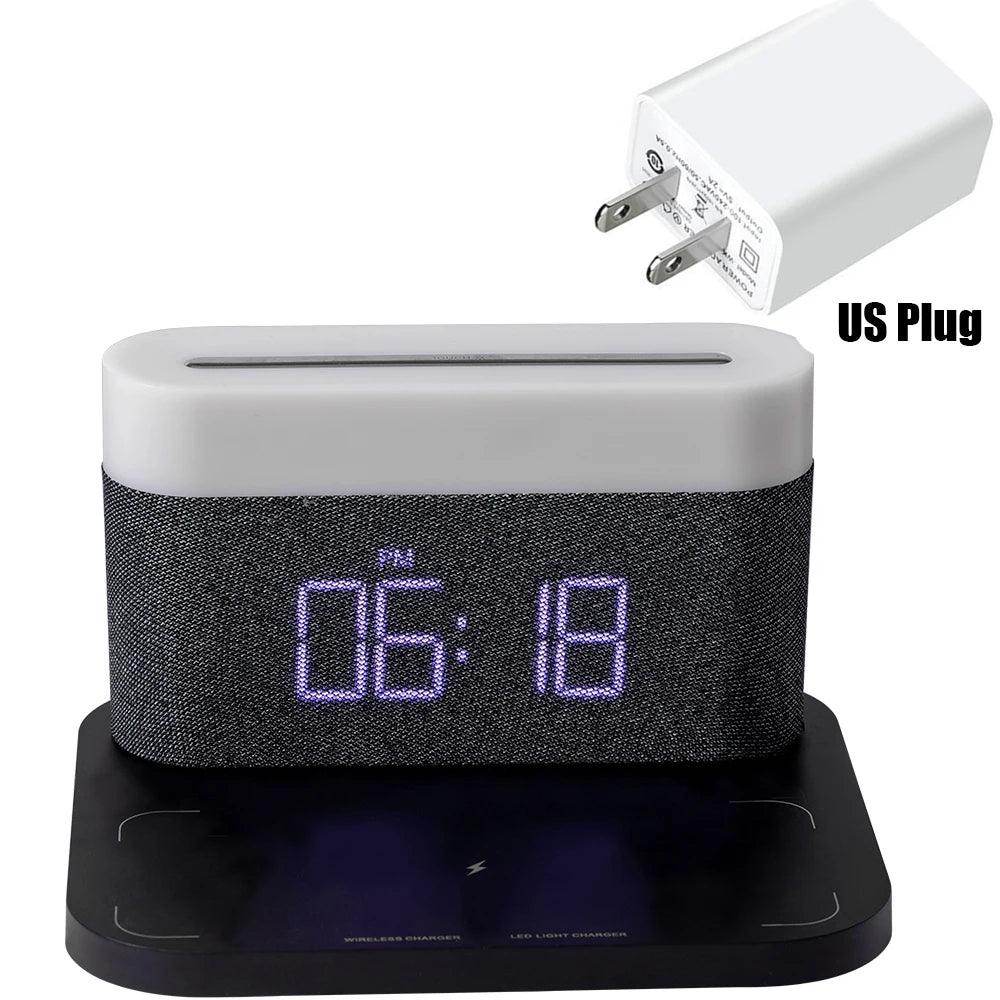 Upgraded 15W Fast Wireless Charging Lamp with Digital Alarm Clock - My Store