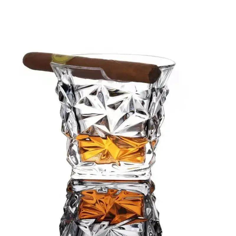Creative Luxury Whiskey Glass with Cigar Rest - My Store