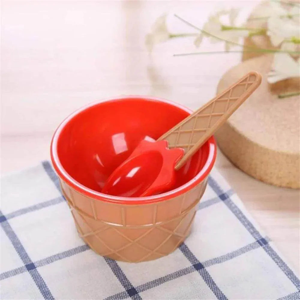 Kids Ice Cream Bowl & Spoon Set - My Store