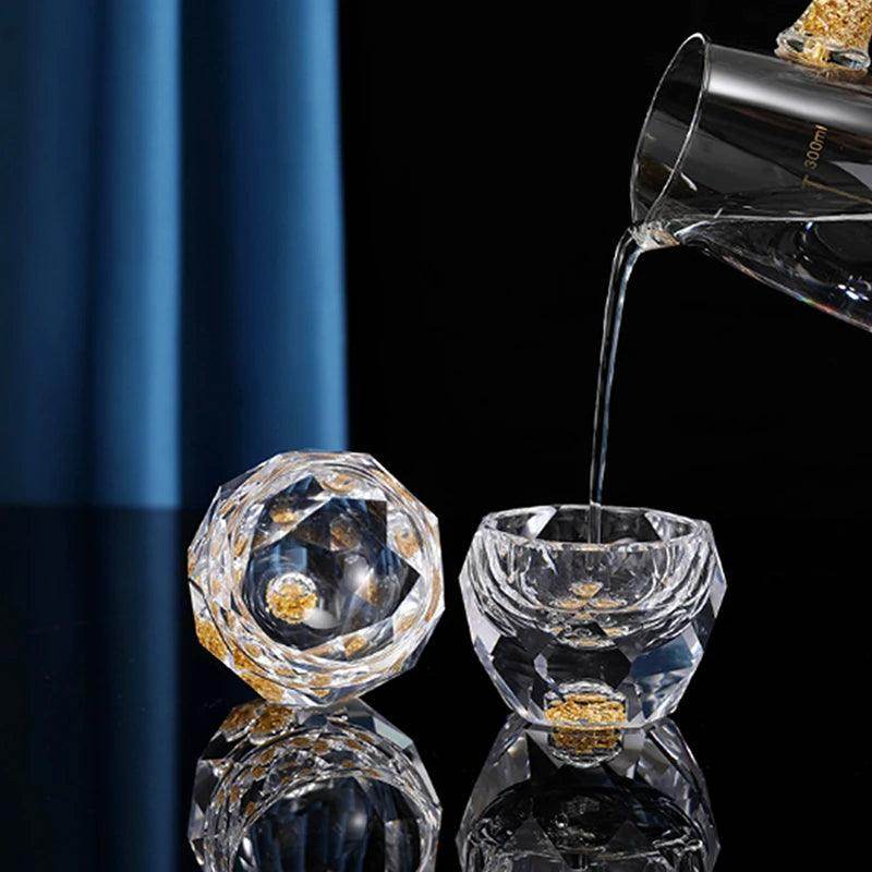 Diamond Cutting Crystal Liquor Glass - My Store