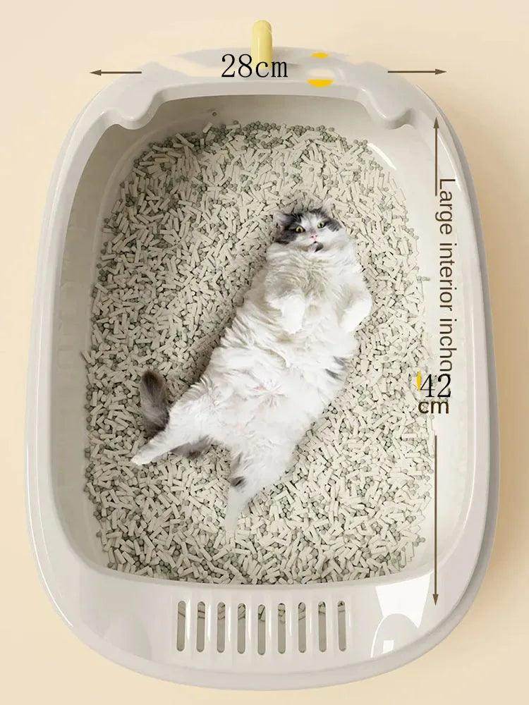 Dinosaur Semi-Enclosed Cat Litter Box - My Store