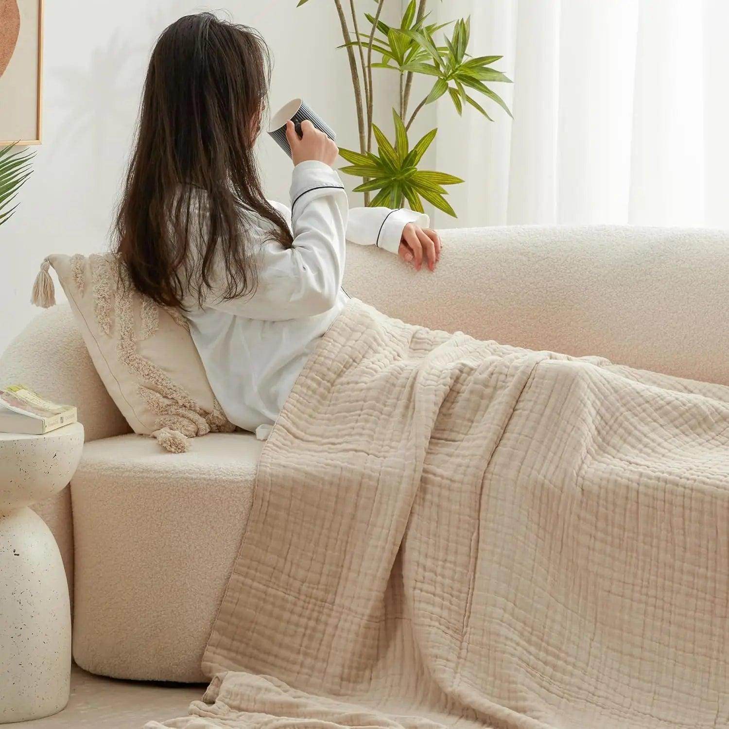 6-Layer Cotton Muslin King Blanket - My Store