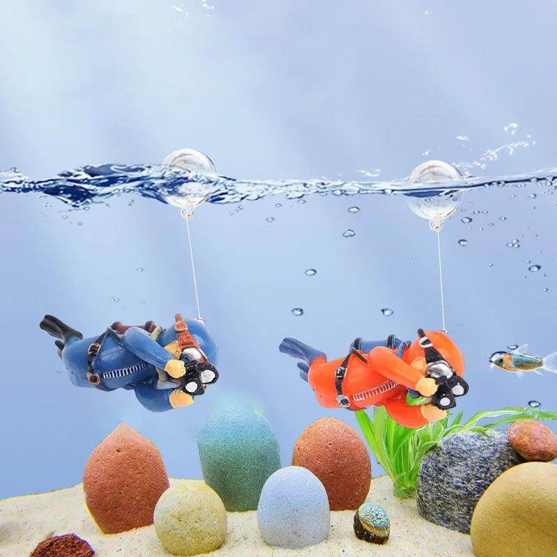 Mini Diver Glow Aquarium Decor with Floating Ball - My Store