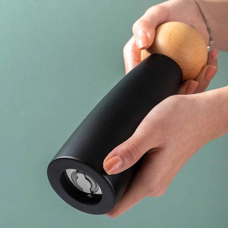 Rubber Wooden Salt & Pepper Grinder Set - My Store