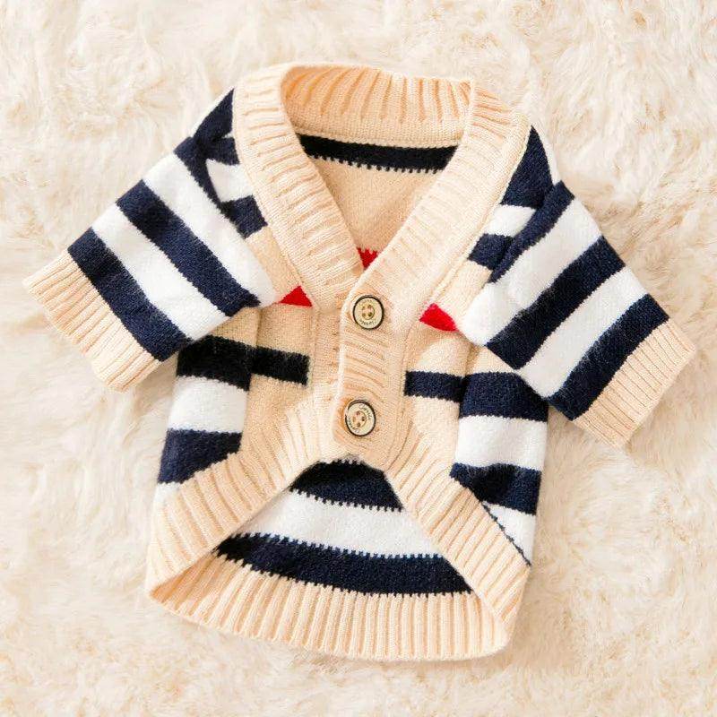 Striped Knitted Pet Sweater - My Store
