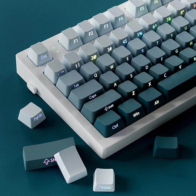 135 Keys Gradient Green Shine Through Keycaps - My Store
