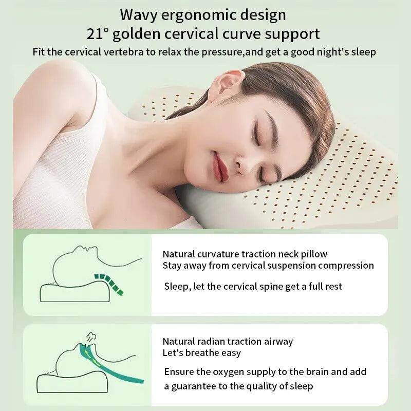 Natural Thai Latex Memory Pillow – Ergonomic Cervical Support - My Store
