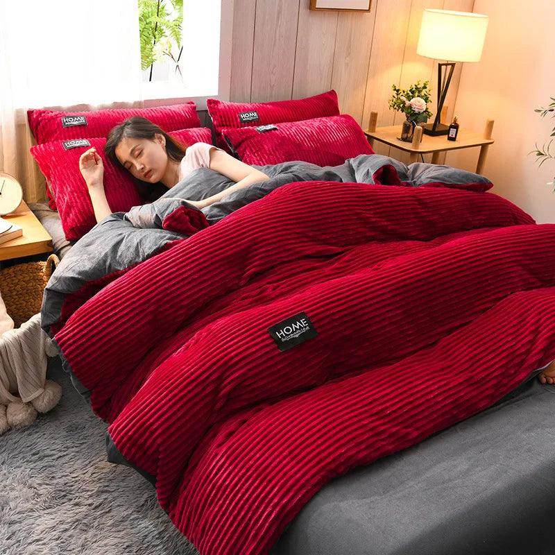 Winter Velvet Duvet Cover Set - Warm & Soft Bedding - My Store
