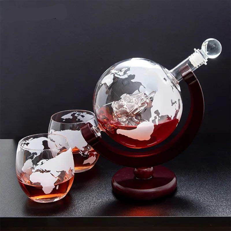 900ML Creative Globe Decanter Set with Lead-free Carafe - My Store