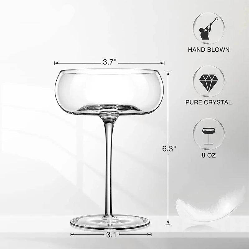 Set of 6 Hand-Blown Coupe Cocktail Glasses - My Store
