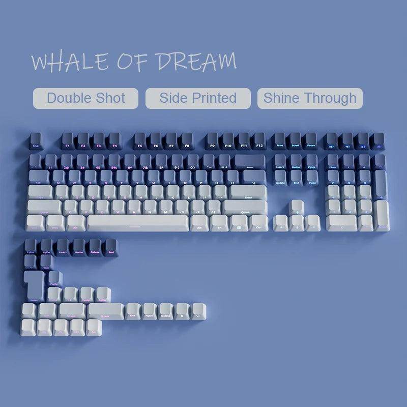 135 Keys Gradient Green Shine Through Keycaps - My Store
