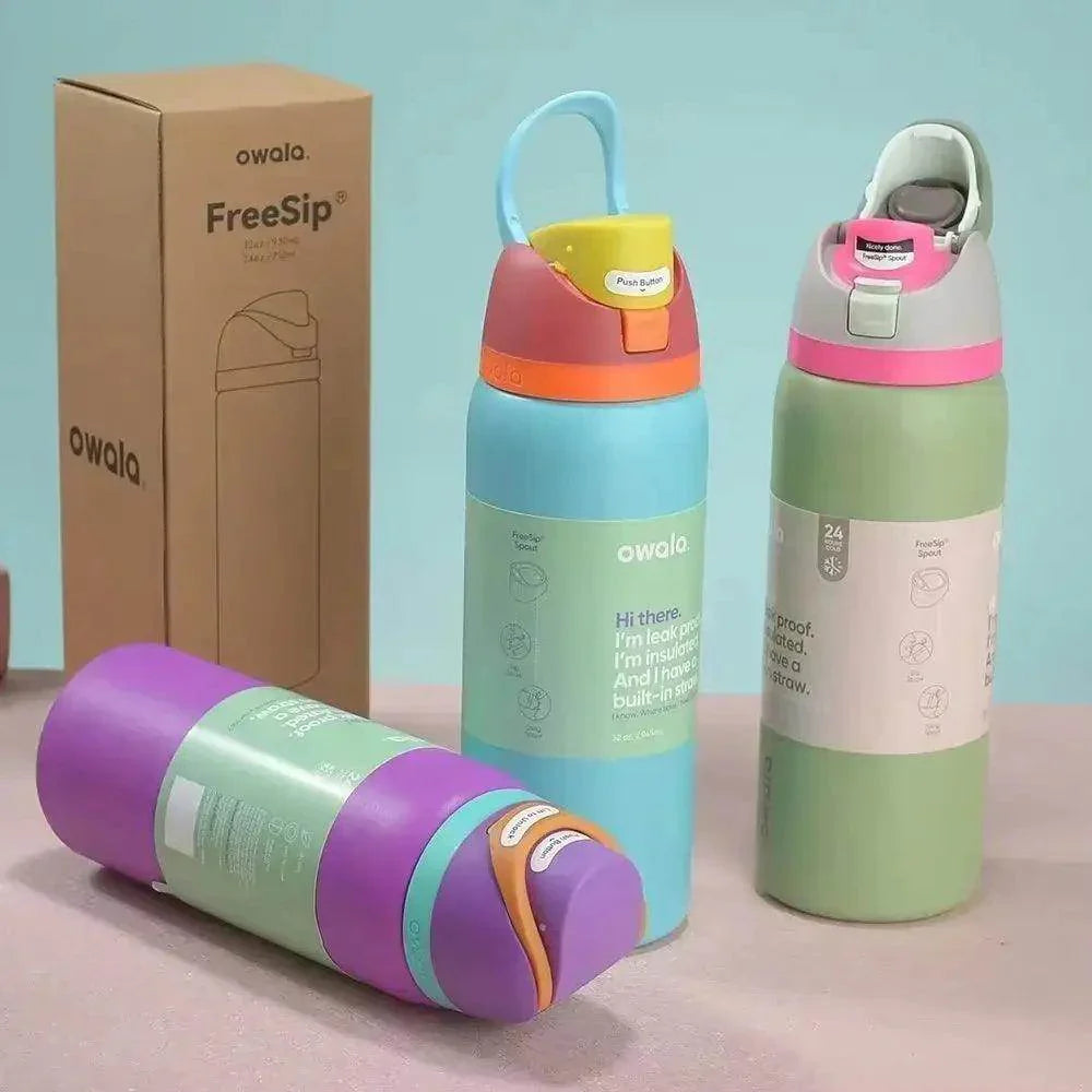 Insulated Stainless Steel Water Bottle with Straw – 24oz/32oz - My Store