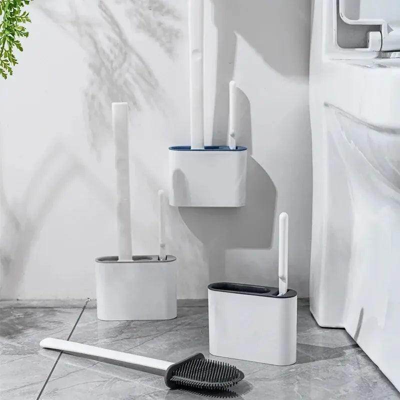 Wall Hanging Silicone Toilet Brush with Holder - My Store