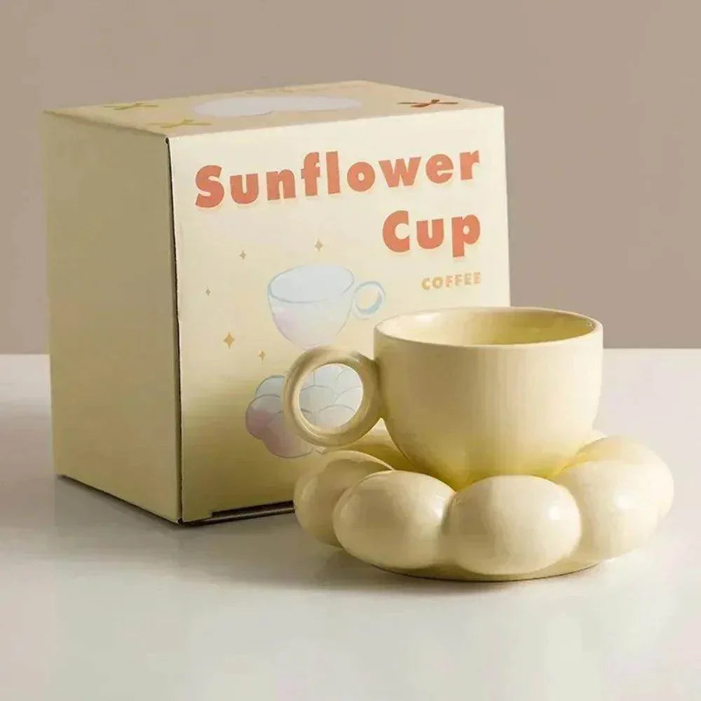 200ml Ceramic Cloud Coffee Mug Set with Decorative Tray - My Store