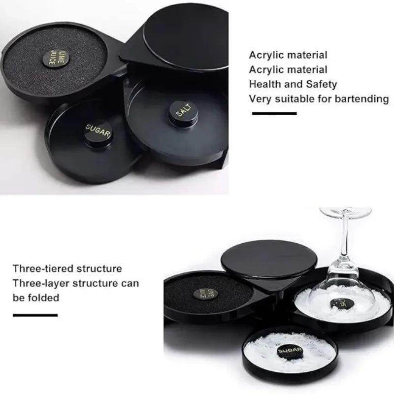 3-Tier Rotating Salt Rimmer Box - My Store