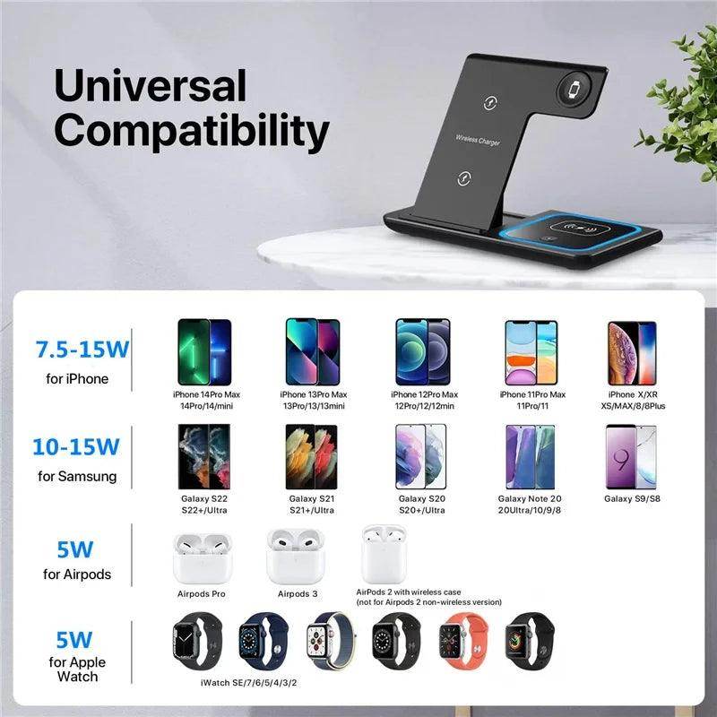 3-in-1 Foldable Wireless Charging Stand - My Store
